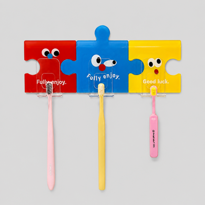 Puzzle Shaped Acrylic Toothbrush Holder