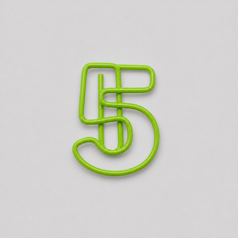 0-9 Colorful Number-Shaped Paper Clips 10PCS Sets