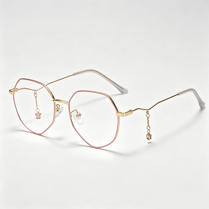 Star Pendant Irregular Polygon Anti-Blue Light Glasses