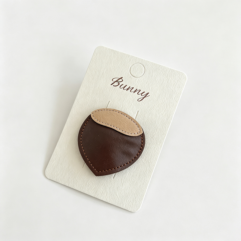 Faux Leather Animal BB Hair Clip