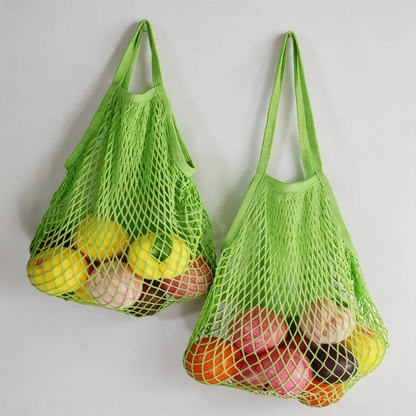 Pastel Hollow-out Mesh Shoulder Bag