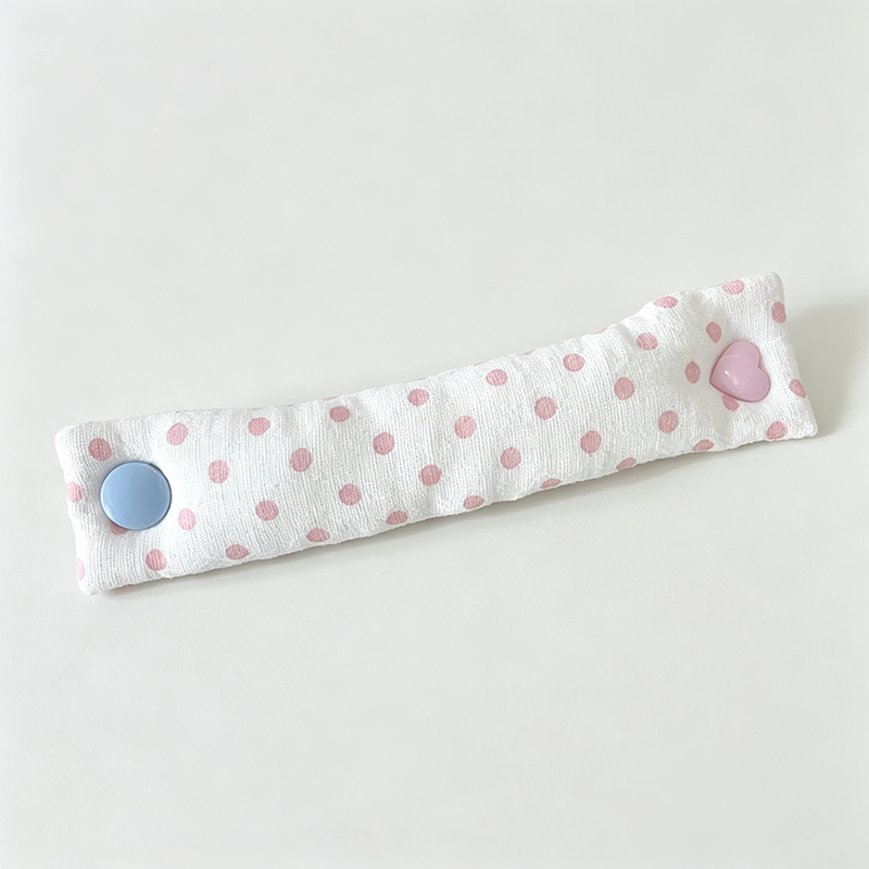 Polka Dot Print Snap Closure Data Cable Organizer