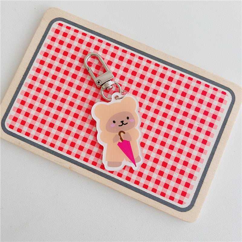 Acrylic Bear Figure Keychain