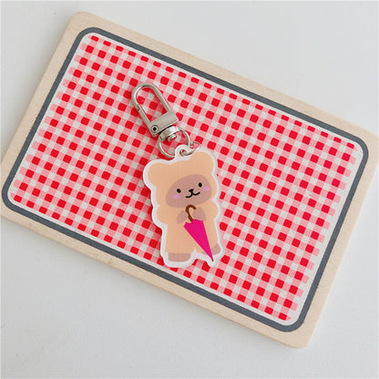 Acrylic Bear Figure Keychain