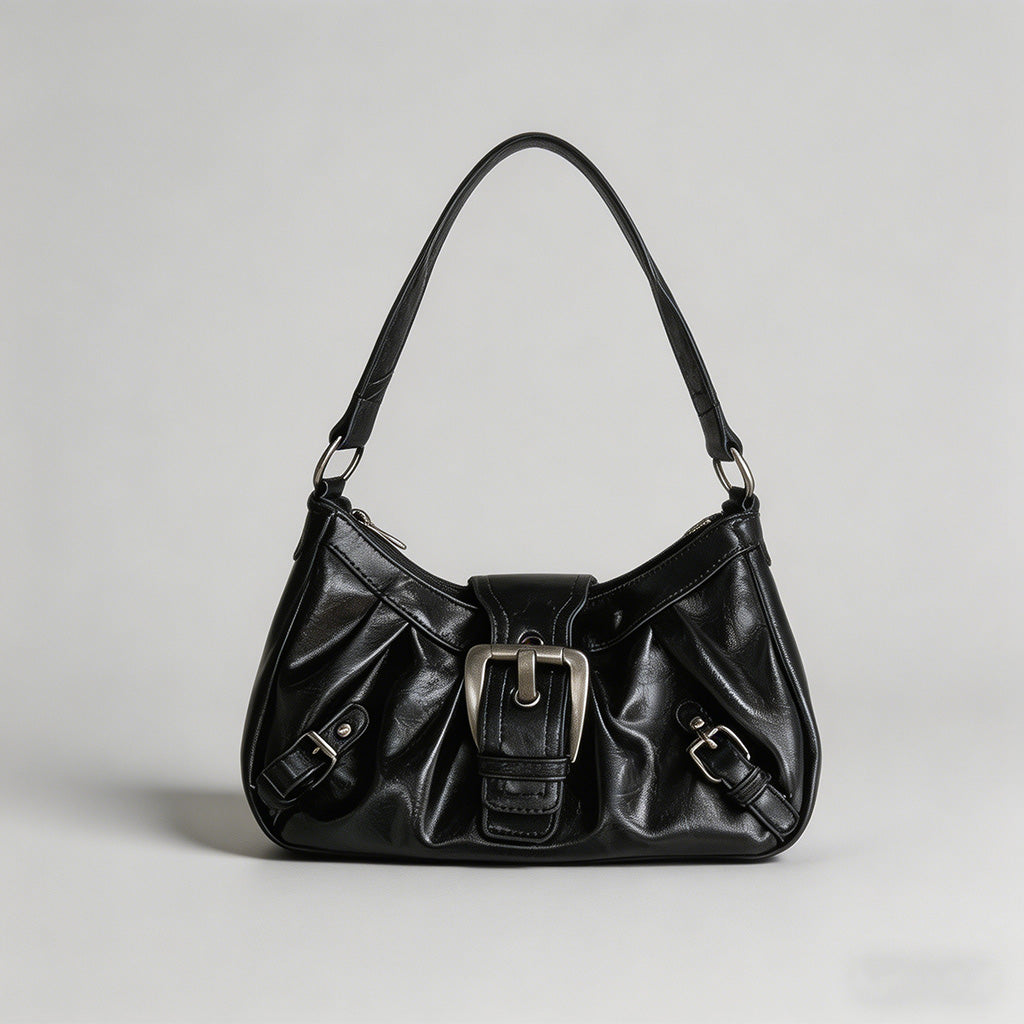 Vintage Washed Leather Hobo Sh - Shopdayla Wholesale - #1458