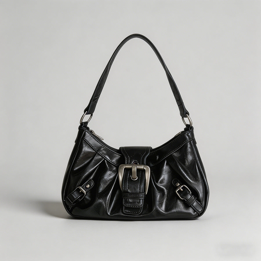 Vintage Washed Leather Hobo Sh - Shopdayla Wholesale - #1458