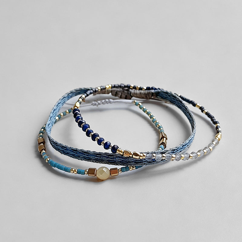 Simple Beaded Layered Bracelet - Shopdayla Wholesale - #5138