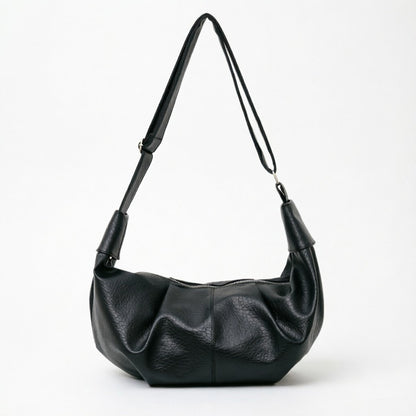 Soft Leather Crescent Hobo Bag - Shopdayla Wholesale - #2818