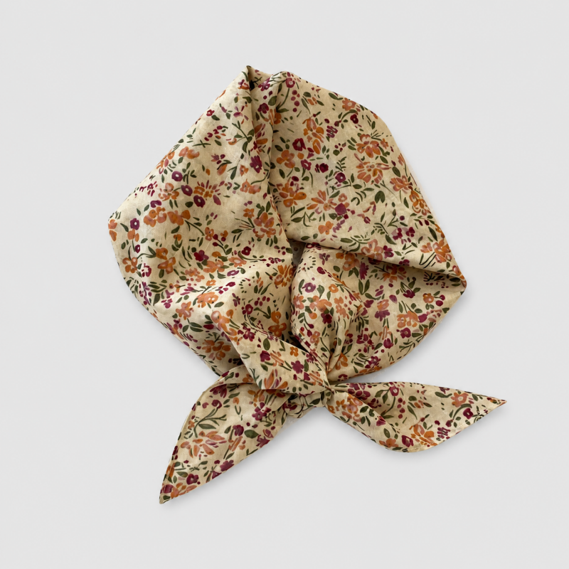 Floral Cotton Square Scarf Hea - Shopdayla Wholesale - #4626