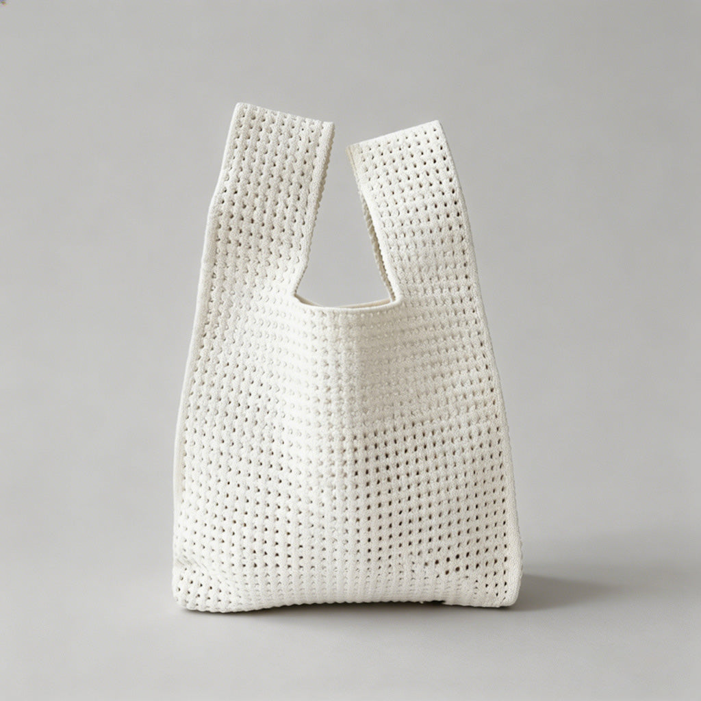 Hollow Out Knit Tote Bag - Shopdayla Wholesale - #7634