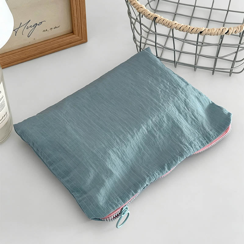 Grid‑Pattern Zipper Storage Po - Shopdayla Wholesale - #9106