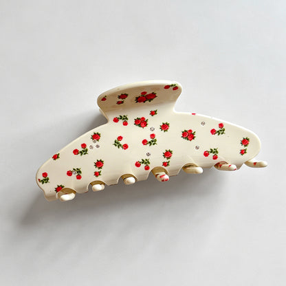 Floral Pattern Claw Clip