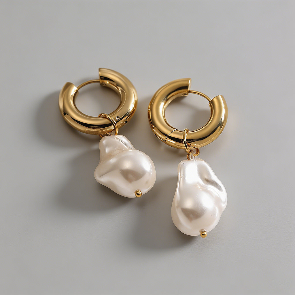 Gold Huggie Hoop Earrings - Shopdayla Wholesale - #3906
