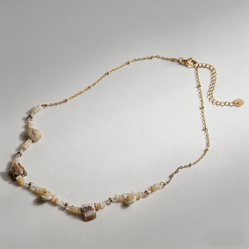 Ocean Shell Beaded Stainless S - Shopdayla Wholesale - #4610