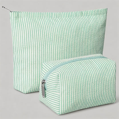 Striped Seersucker 2-Piece Tra - Shopdayla Wholesale - #2322