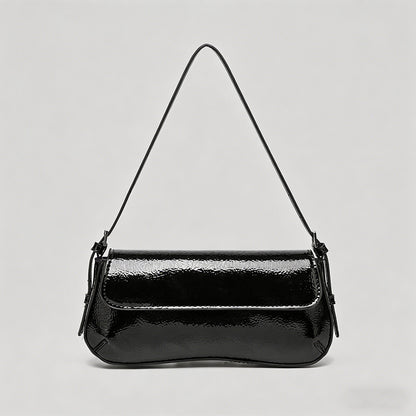 Patent Leather Baguette Should - Shopdayla Wholesale - #6146