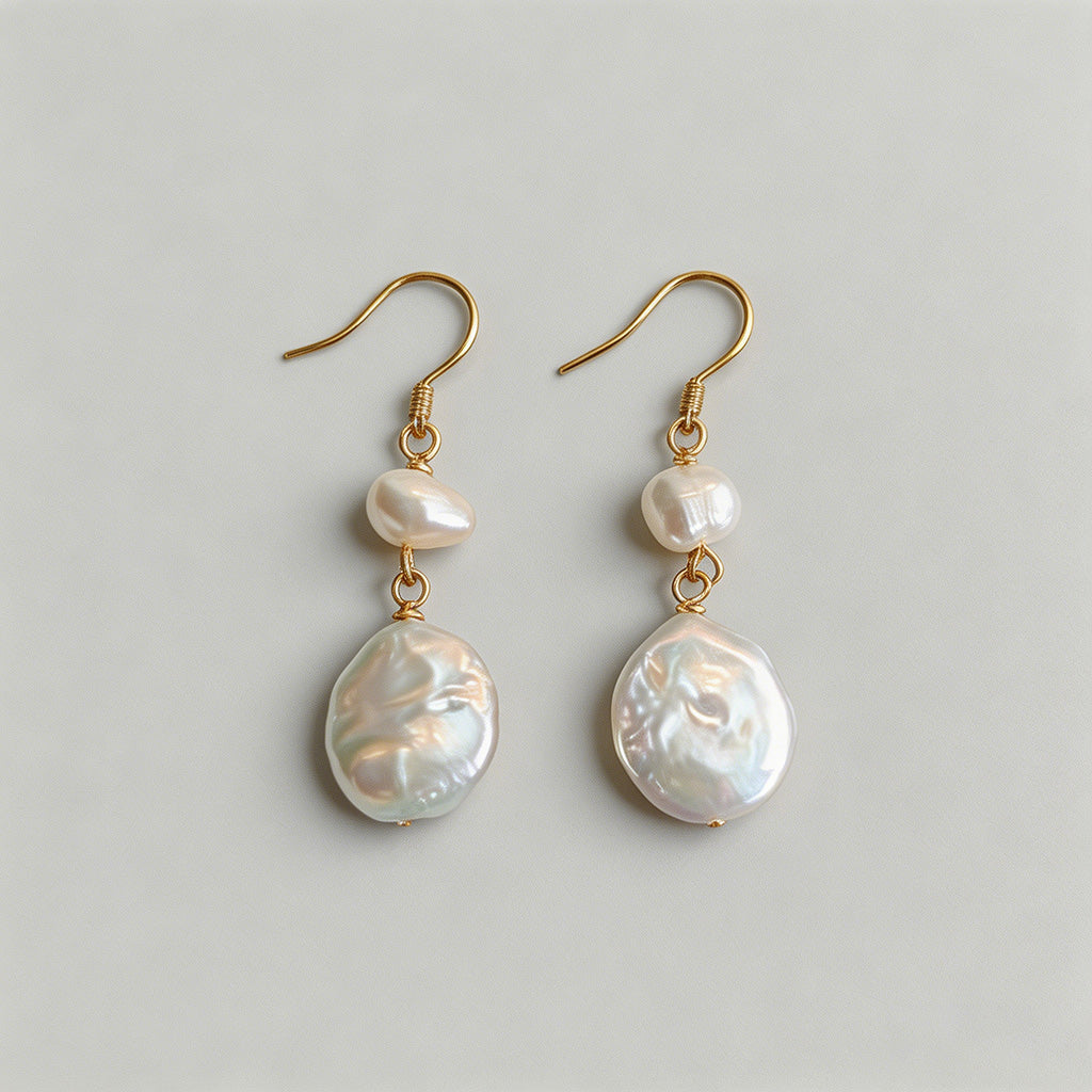 Vintage Baroque Pearl Drop Ear - Shopdayla Wholesale - #7922