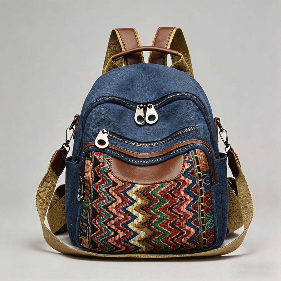 Ethnic Style Canvas Backpack - Shopdayla Wholesale - #4754