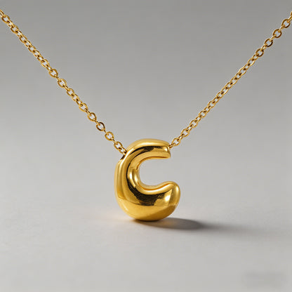 3 D Bubble Letter Necklace