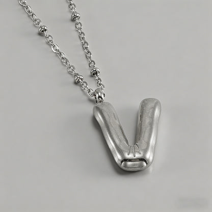 3D Bubble Letter Initial Neckl - Shopdayla Wholesale - #7154