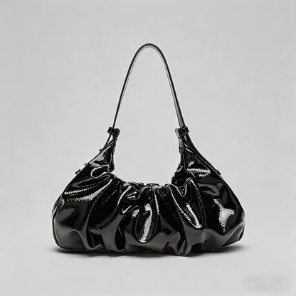 Patent Leather Ruched Shoulder - Shopdayla Wholesale - #1938