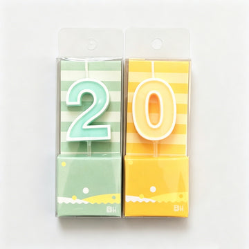 0-9 Pastel Candy-Colored Number Birthday Candles