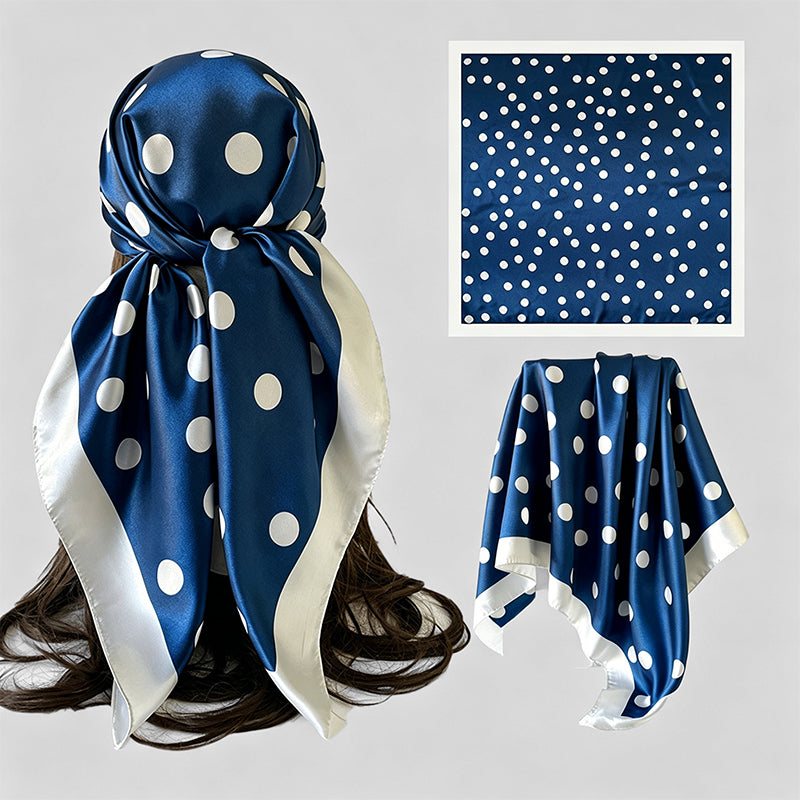 Classic Polka‑Dot Satin Square - Shopdayla Wholesale - #6706
