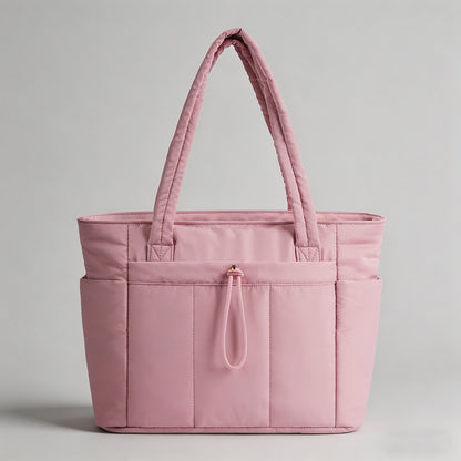 Multi-Pocket Quilted Tote Bag - Shopdayla Wholesale - #1362