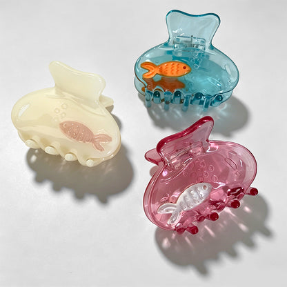 Lovely Transparent Fish Claw Clip