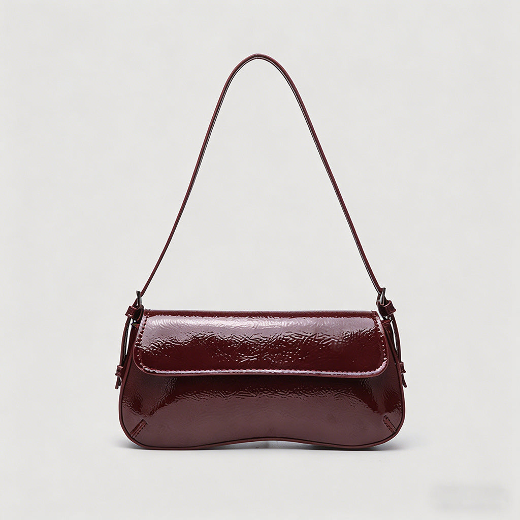 Patent Leather Baguette Should - Shopdayla Wholesale - #6770