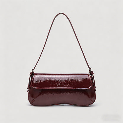 Patent Leather Baguette Should - Shopdayla Wholesale - #6770