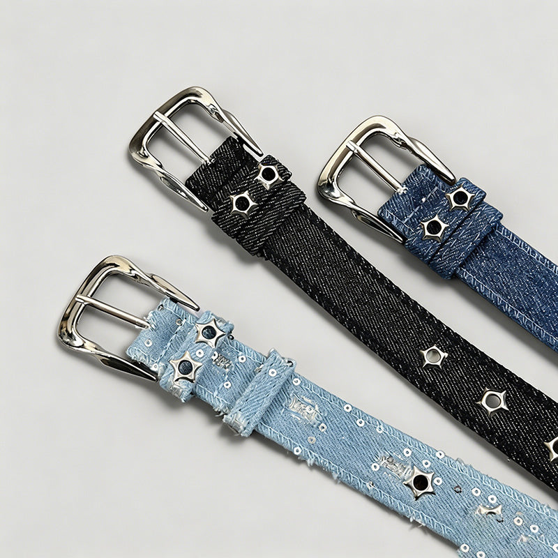 Denim Canvas Pin Buckle Belt - Shopdayla Wholesale - #1410