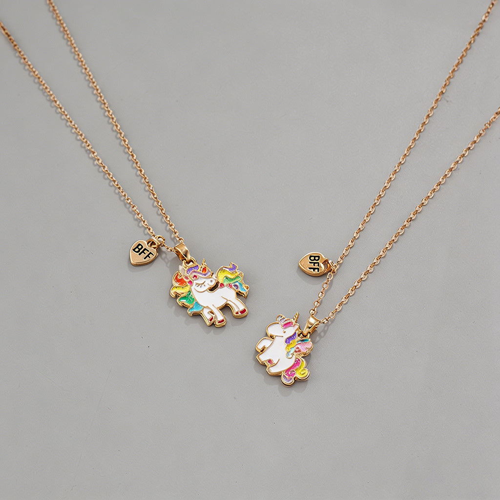 Unicorn BFF Friendship Necklac - Shopdayla Wholesale - #7570