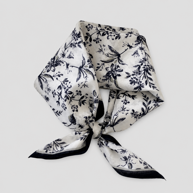 Floral Cotton Square Scarf Hea - Shopdayla Wholesale - #3730