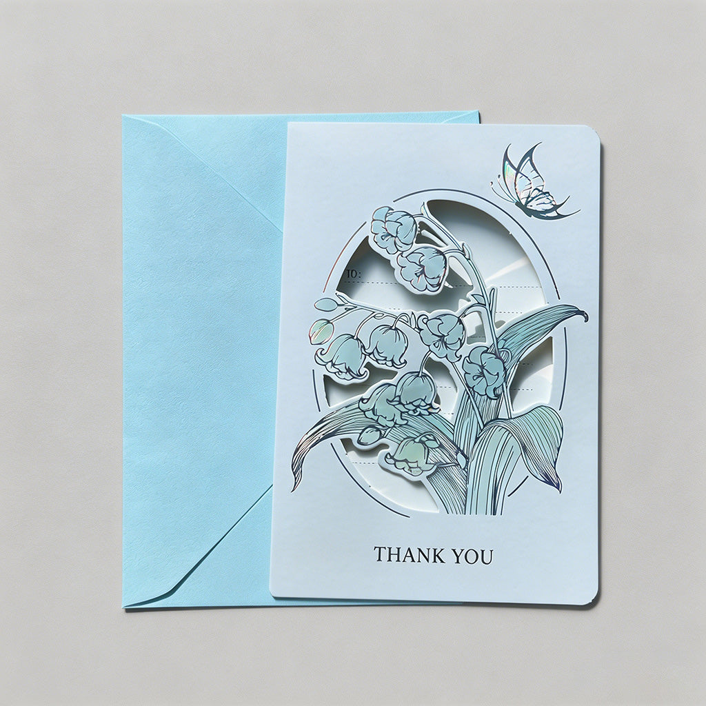 Floral Laser Cut Greeting Card - Shopdayla Wholesale - #4994