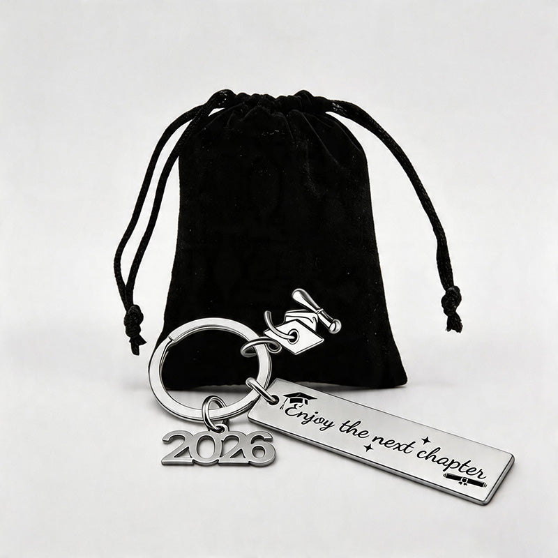 2026 Graduation Stainless Steel Laser Engraved Keychain