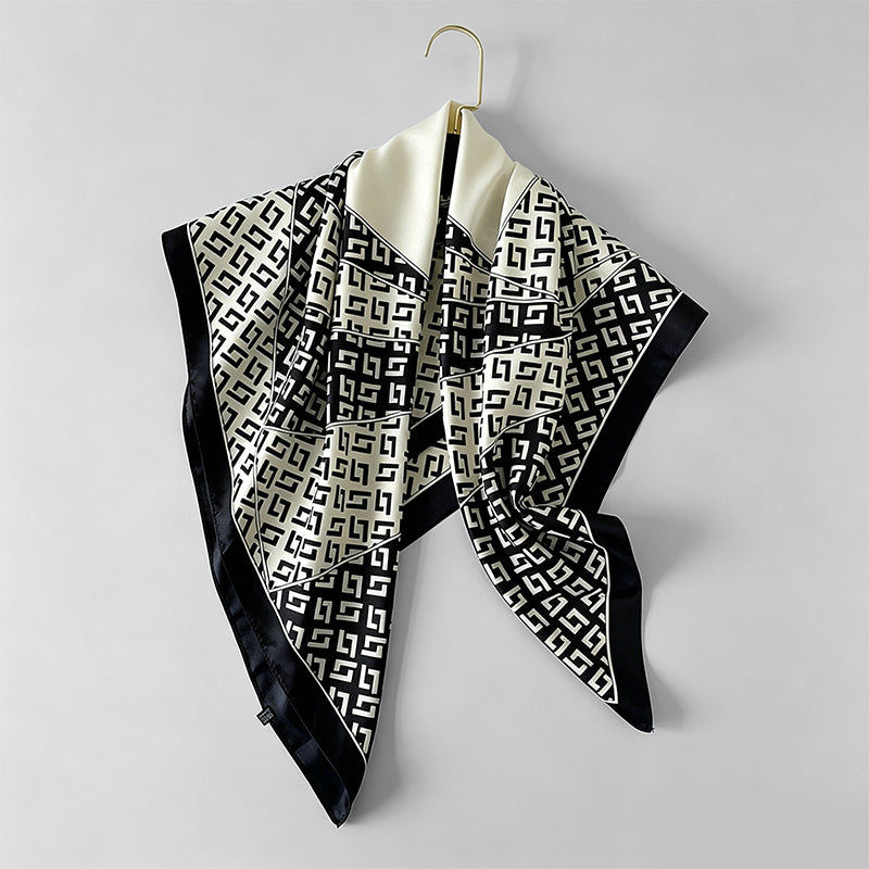 Animal‑Stripe Print Large Squa - Shopdayla Wholesale - #9330