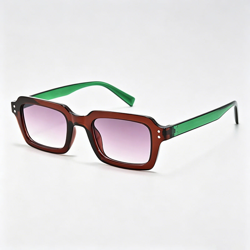 Retro Square Studded Sunglasse - Shopdayla Wholesale - #3506