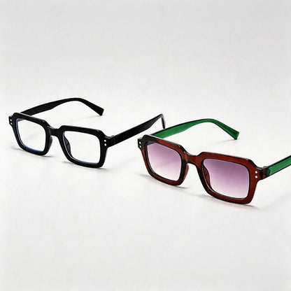 Retro Square Studded Sunglasse - Shopdayla Wholesale - #2434