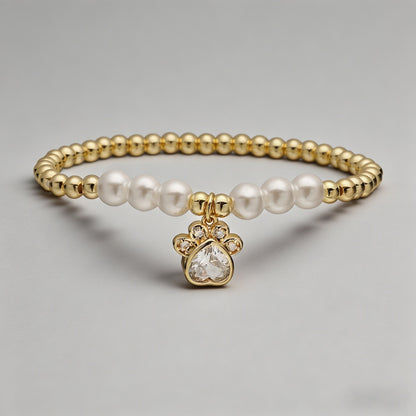 Paw Print Beaded Stretch Brace - Shopdayla Wholesale - #4258