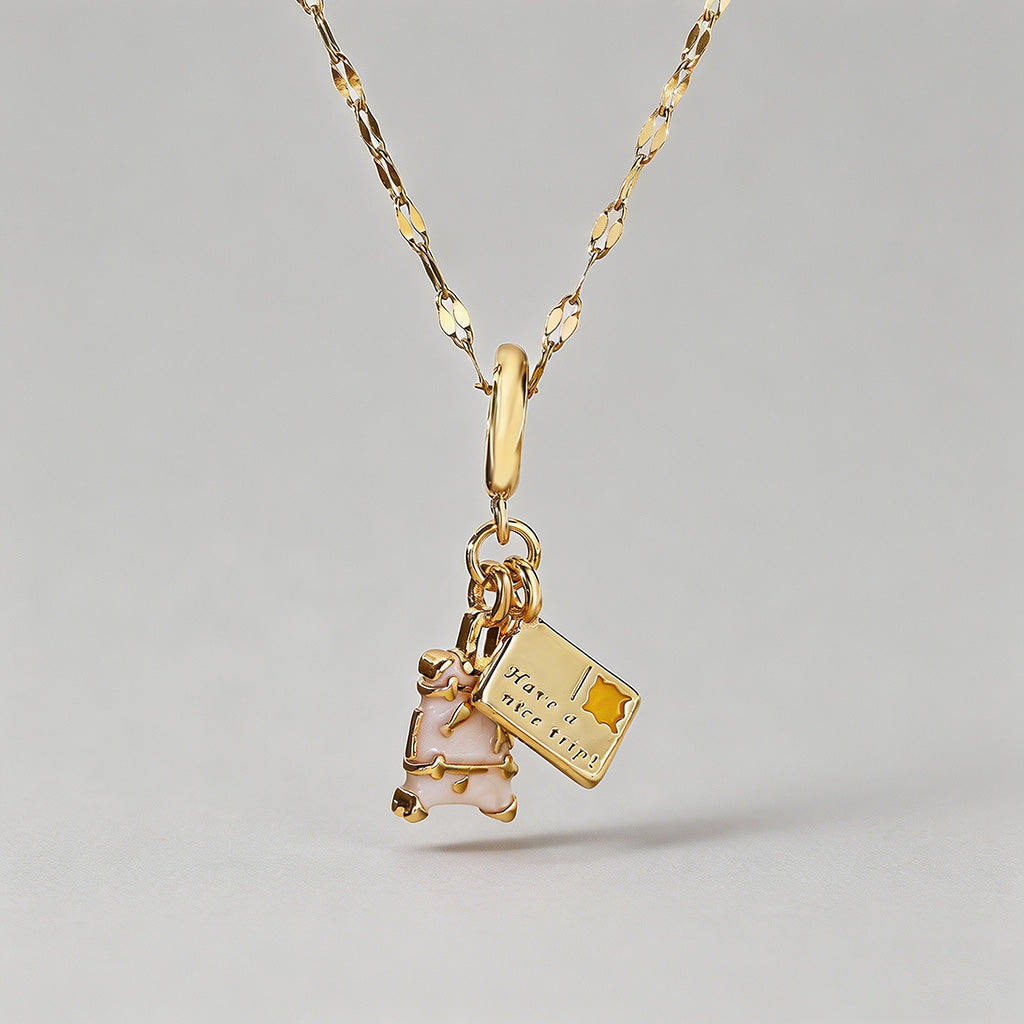 Enamel Travel Charm Lip Chain - Shopdayla Wholesale - #3794