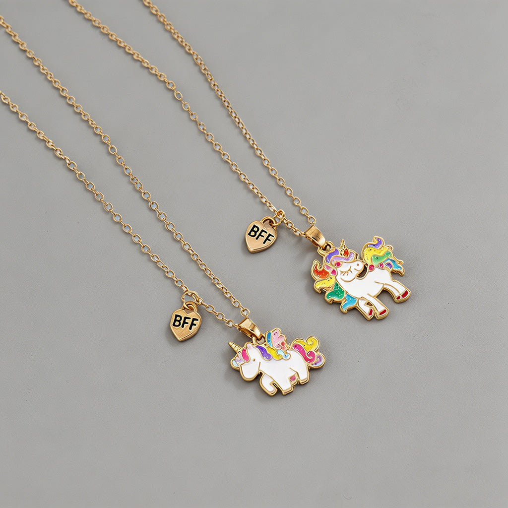 Unicorn BFF Friendship Necklac - Shopdayla Wholesale - #9266