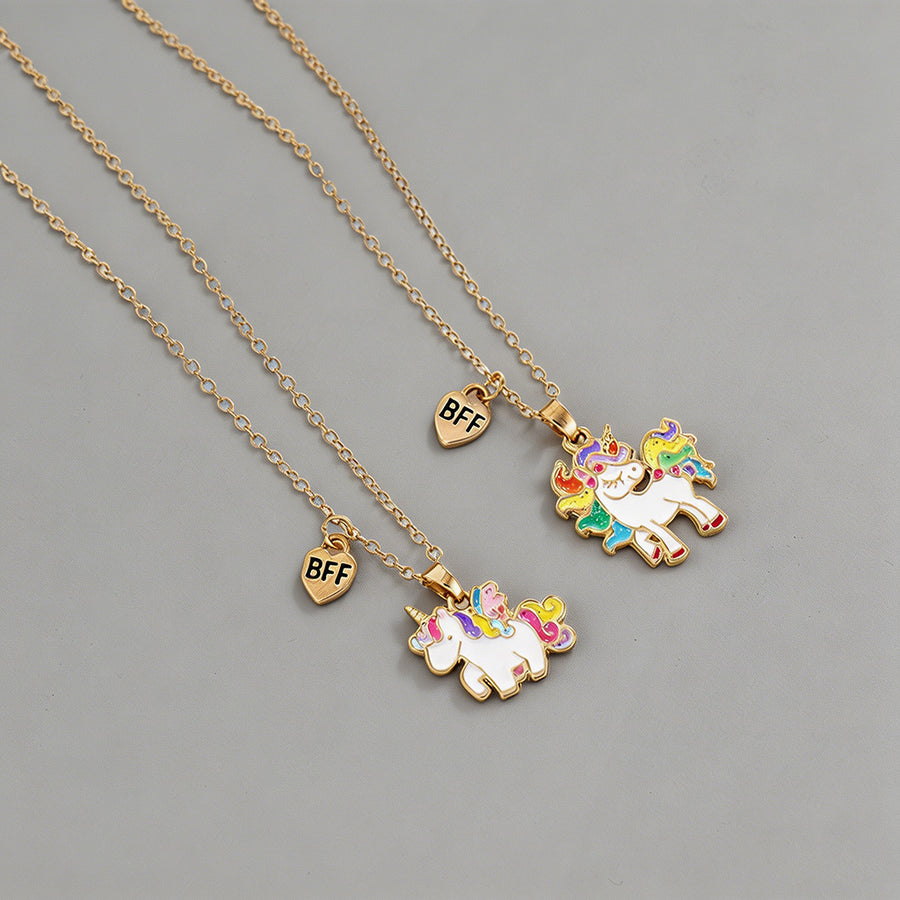 Unicorn BFF Friendship Necklac - Shopdayla Wholesale - #9266