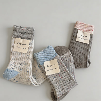 Speckled Yarn Colorblock Crew - Shopdayla Wholesale - #5378