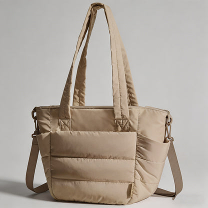 Quilted Multi-Pocket Tote Bag - Shopdayla Wholesale - #9394
