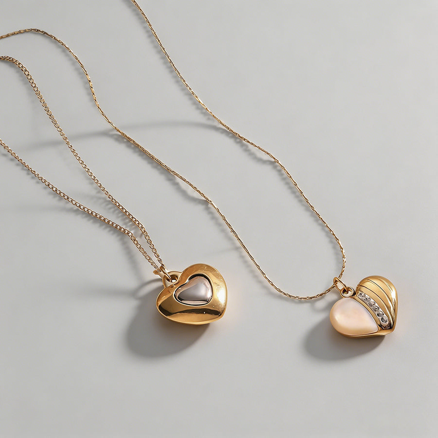 Heart Pendant Necklace - Shopdayla Wholesale - #9634