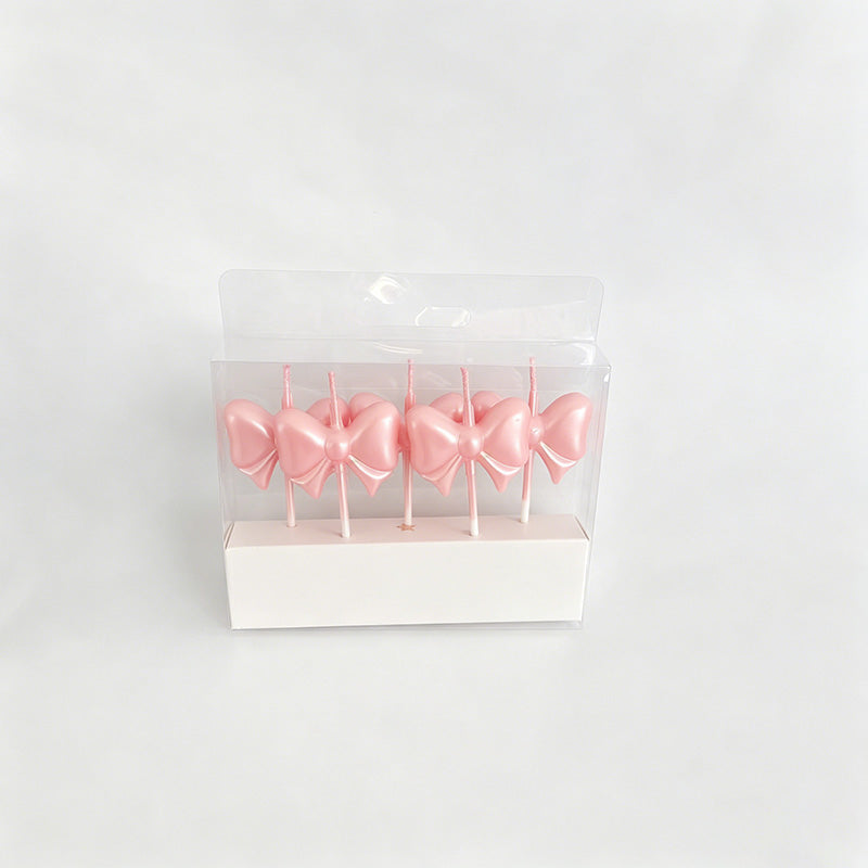 Bow Shaped Birthday Candles (5 - Shopdayla Wholesale - #1026