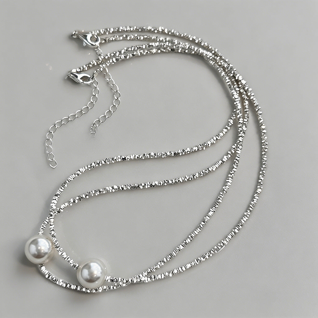 Sparkle Chain Pearl Pendant La - Shopdayla Wholesale - #6402