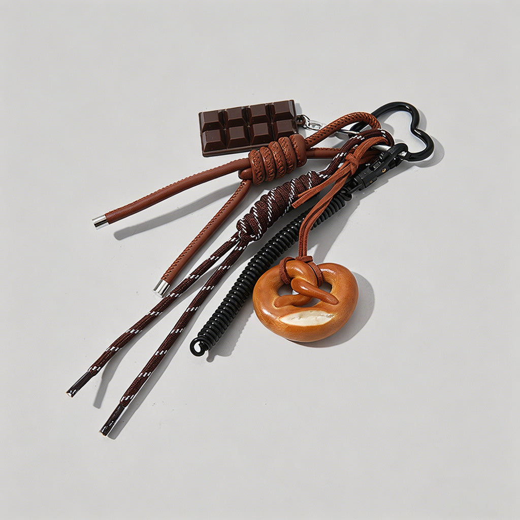 Chocolate & Pretzel Bag Charm
