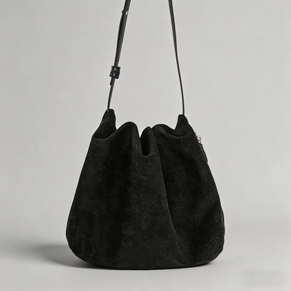 Faux Suede Ruched Hobo Shoulde - Shopdayla Wholesale - #6802